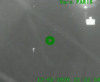 Caméra routière sur l'autoroute A20 au nord de Limoges, à la jonction avec la N520. Vue orientée vers Paris