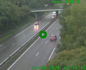 <h2>Caméra routière sur l'autoroute A20 au nord de Limoges, à la jonction avec la N520. Vue orientée vers Paris</h2>
