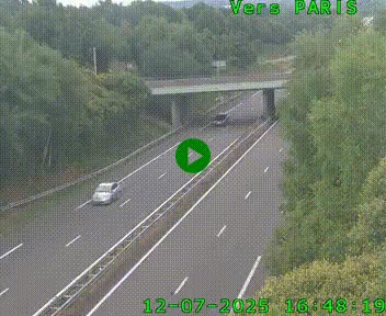 <h2>Caméra routière sur l'autoroute A20 au nord de Limoges, à la jonction avec la N520. Vue orientée vers Paris</h2>