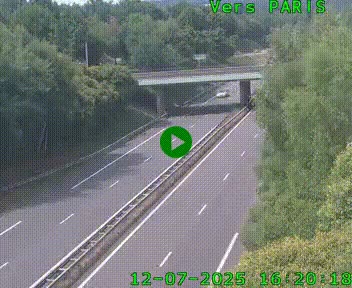 <h2>Caméra routière sur l'autoroute A20 au nord de Limoges, à la jonction avec la N520. Vue orientée vers Paris</h2>