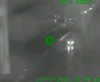 Caméra routière sur l'autoroute A20 au nord de Limoges, à la jonction avec la N520. Vue orientée vers Paris