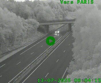 <h2>Caméra routière sur l'autoroute A20 au nord de Limoges, à la jonction avec la N520. Vue orientée vers Paris</h2>