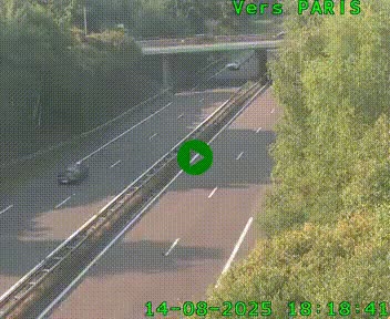 <h2>Caméra routière sur l'autoroute A20 au nord de Limoges, à la jonction avec la N520. Vue orientée vers Paris</h2>