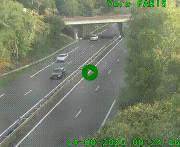 <h2>Caméra routière sur l'autoroute A20 au nord de Limoges, à la jonction avec la N520. Vue orientée vers Paris</h2>