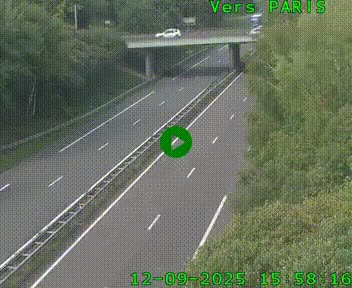 <h2>Caméra routière sur l'autoroute A20 au nord de Limoges, à la jonction avec la N520. Vue orientée vers Paris</h2>