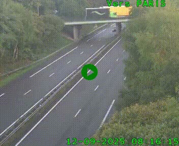 <h2>Caméra routière sur l'autoroute A20 au nord de Limoges, à la jonction avec la N520. Vue orientée vers Paris</h2>
