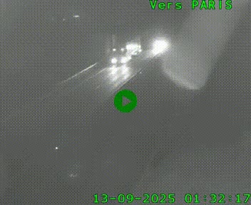 <h2>Caméra routière sur l'autoroute A20 au nord de Limoges, à la jonction avec la N520. Vue orientée vers Paris</h2>