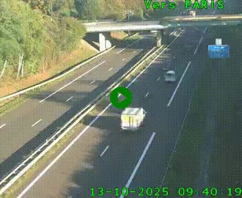 <h2>Caméra routière sur l'autoroute A20 au nord de Limoges, à la jonction avec la N520. Vue orientée vers Paris</h2>