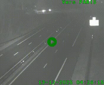 <h2>Caméra routière sur l'autoroute A20 au nord de Limoges, à la jonction avec la N520. Vue orientée vers Paris</h2>
