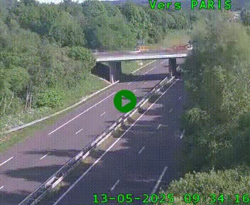<h2>Caméra routière sur l'autoroute A20 au nord de Limoges, à la jonction avec la N520. Vue orientée vers Paris</h2>