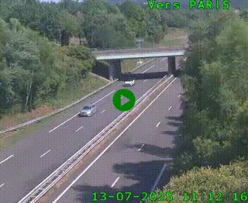 <h2>Caméra routière sur l'autoroute A20 au nord de Limoges, à la jonction avec la N520. Vue orientée vers Paris</h2>