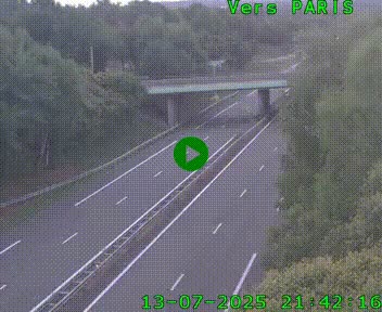 <h2>Caméra routière sur l'autoroute A20 au nord de Limoges, à la jonction avec la N520. Vue orientée vers Paris</h2>