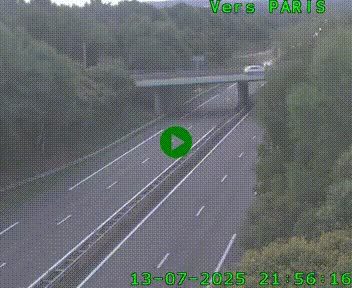 <h2>Caméra routière sur l'autoroute A20 au nord de Limoges, à la jonction avec la N520. Vue orientée vers Paris</h2>