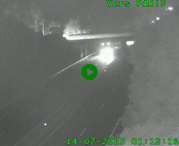 <h2>Caméra routière sur l'autoroute A20 au nord de Limoges, à la jonction avec la N520. Vue orientée vers Paris</h2>
