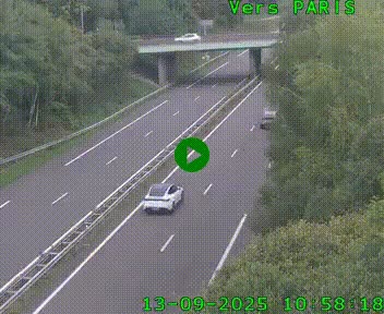 <h2>Caméra routière sur l'autoroute A20 au nord de Limoges, à la jonction avec la N520. Vue orientée vers Paris</h2>
