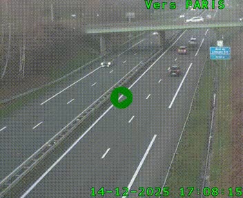 <h2>Caméra routière sur l'autoroute A20 au nord de Limoges, à la jonction avec la N520. Vue orientée vers Paris</h2>