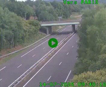 <h2>Caméra routière sur l'autoroute A20 au nord de Limoges, à la jonction avec la N520. Vue orientée vers Paris</h2>
