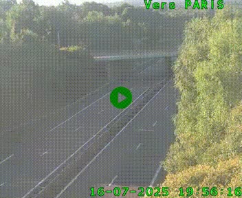 <h2>Caméra routière sur l'autoroute A20 au nord de Limoges, à la jonction avec la N520. Vue orientée vers Paris</h2>