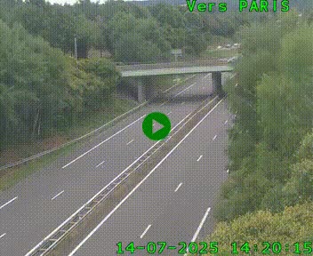 <h2>Caméra routière sur l'autoroute A20 au nord de Limoges, à la jonction avec la N520. Vue orientée vers Paris</h2>