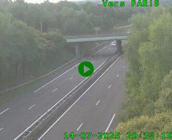 <h2>Caméra routière sur l'autoroute A20 au nord de Limoges, à la jonction avec la N520. Vue orientée vers Paris</h2>