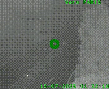 <h2>Caméra routière sur l'autoroute A20 au nord de Limoges, à la jonction avec la N520. Vue orientée vers Paris</h2>