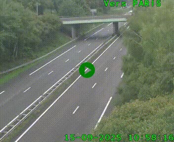 <h2>Caméra routière sur l'autoroute A20 au nord de Limoges, à la jonction avec la N520. Vue orientée vers Paris</h2>