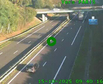 <h2>Caméra routière sur l'autoroute A20 au nord de Limoges, à la jonction avec la N520. Vue orientée vers Paris</h2>