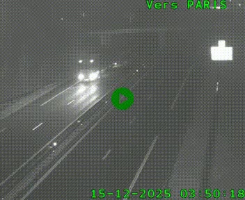 <h2>Caméra routière sur l'autoroute A20 au nord de Limoges, à la jonction avec la N520. Vue orientée vers Paris</h2>