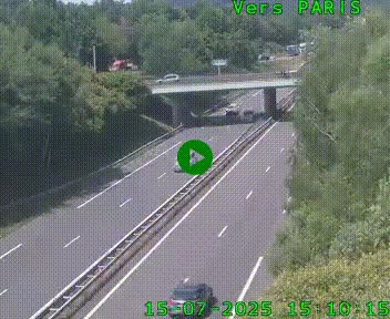 <h2>Caméra routière sur l'autoroute A20 au nord de Limoges, à la jonction avec la N520. Vue orientée vers Paris</h2>