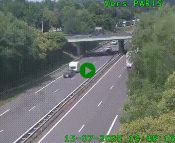 <h2>Caméra routière sur l'autoroute A20 au nord de Limoges, à la jonction avec la N520. Vue orientée vers Paris</h2>