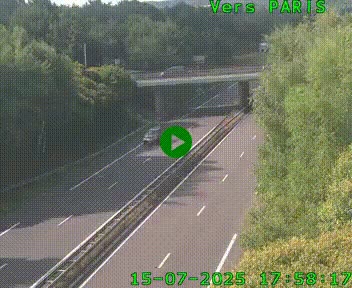 <h2>Caméra routière sur l'autoroute A20 au nord de Limoges, à la jonction avec la N520. Vue orientée vers Paris</h2>