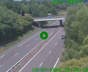 <h2>Caméra routière sur l'autoroute A20 au nord de Limoges, à la jonction avec la N520. Vue orientée vers Paris</h2>