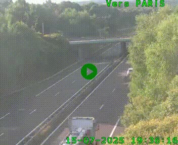 <h2>Caméra routière sur l'autoroute A20 au nord de Limoges, à la jonction avec la N520. Vue orientée vers Paris</h2>