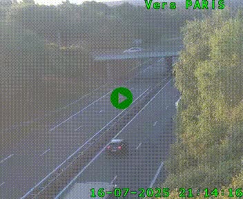 <h2>Caméra routière sur l'autoroute A20 au nord de Limoges, à la jonction avec la N520. Vue orientée vers Paris</h2>