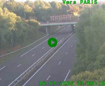 <h2>Caméra routière sur l'autoroute A20 au nord de Limoges, à la jonction avec la N520. Vue orientée vers Paris</h2>