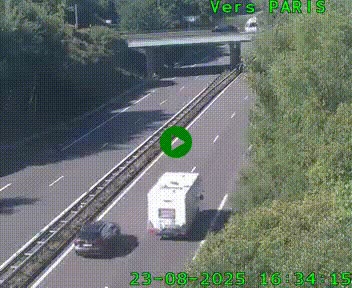 <h2>Caméra routière sur l'autoroute A20 au nord de Limoges, à la jonction avec la N520. Vue orientée vers Paris</h2>