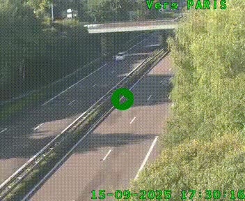 <h2>Caméra routière sur l'autoroute A20 au nord de Limoges, à la jonction avec la N520. Vue orientée vers Paris</h2>