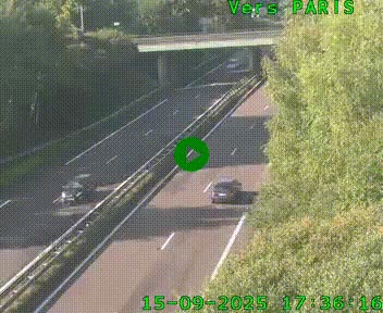 <h2>Caméra routière sur l'autoroute A20 au nord de Limoges, à la jonction avec la N520. Vue orientée vers Paris</h2>