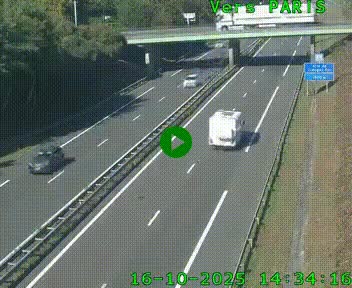<h2>Caméra routière sur l'autoroute A20 au nord de Limoges, à la jonction avec la N520. Vue orientée vers Paris</h2>