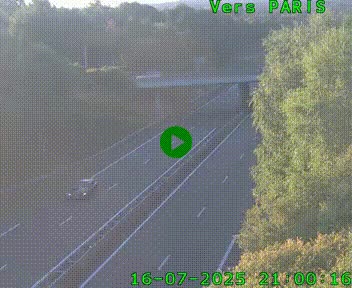 <h2>Caméra routière sur l'autoroute A20 au nord de Limoges, à la jonction avec la N520. Vue orientée vers Paris</h2>
