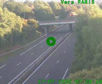 <h2>Caméra routière sur l'autoroute A20 au nord de Limoges, à la jonction avec la N520. Vue orientée vers Paris</h2>