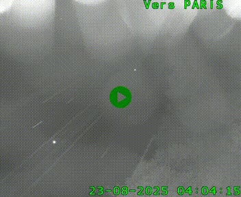 Caméra routière sur l'autoroute A20 au nord de Limoges, à la jonction avec la N520. Vue orientée vers Paris