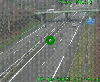 <h2>Caméra routière sur l'autoroute A20 au nord de Limoges, à la jonction avec la N520. Vue orientée vers Paris</h2>