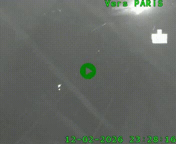 Caméra routière sur l'autoroute A20 au nord de Limoges, à la jonction avec la N520. Vue orientée vers Paris