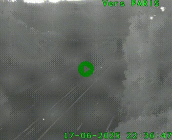 Caméra routière sur l'autoroute A20 au nord de Limoges, à la jonction avec la N520. Vue orientée vers Paris