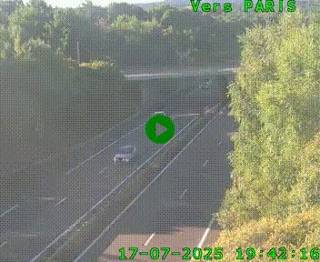 <h2>Caméra routière sur l'autoroute A20 au nord de Limoges, à la jonction avec la N520. Vue orientée vers Paris</h2>