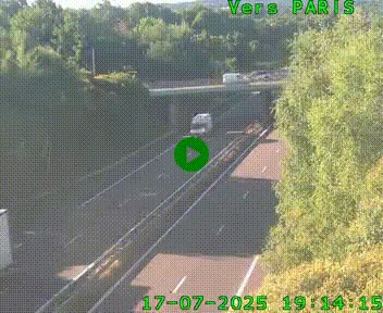<h2>Caméra routière sur l'autoroute A20 au nord de Limoges, à la jonction avec la N520. Vue orientée vers Paris</h2>
