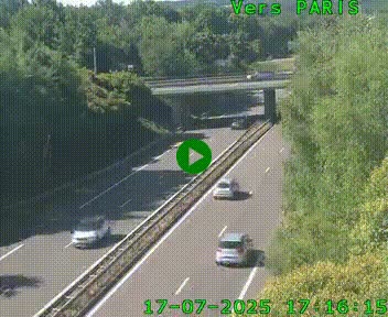 <h2>Caméra routière sur l'autoroute A20 au nord de Limoges, à la jonction avec la N520. Vue orientée vers Paris</h2>