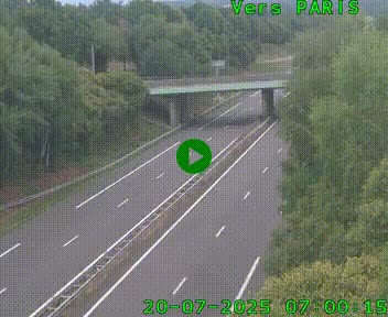 <h2>Caméra routière sur l'autoroute A20 au nord de Limoges, à la jonction avec la N520. Vue orientée vers Paris</h2>