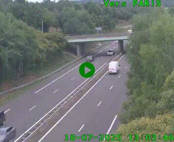 <h2>Caméra routière sur l'autoroute A20 au nord de Limoges, à la jonction avec la N520. Vue orientée vers Paris</h2>